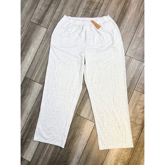 SKIMS Boyfriend Loose Pants in Grey Size XL Pull On Straight Leg Stretch Pockets - Picture 2 of 4